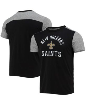 Men's Majestic Threads Black/Gray New Orleans Saints Field Goal Slub T-Shirt