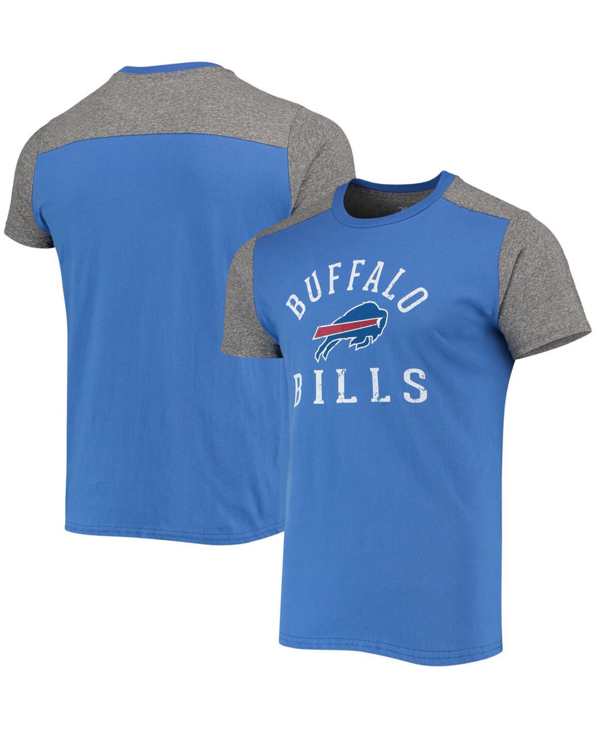 Shop Majestic Men's Royal, Gray Buffalo Bills Field Goal Slub T-shirt In Royal,gray