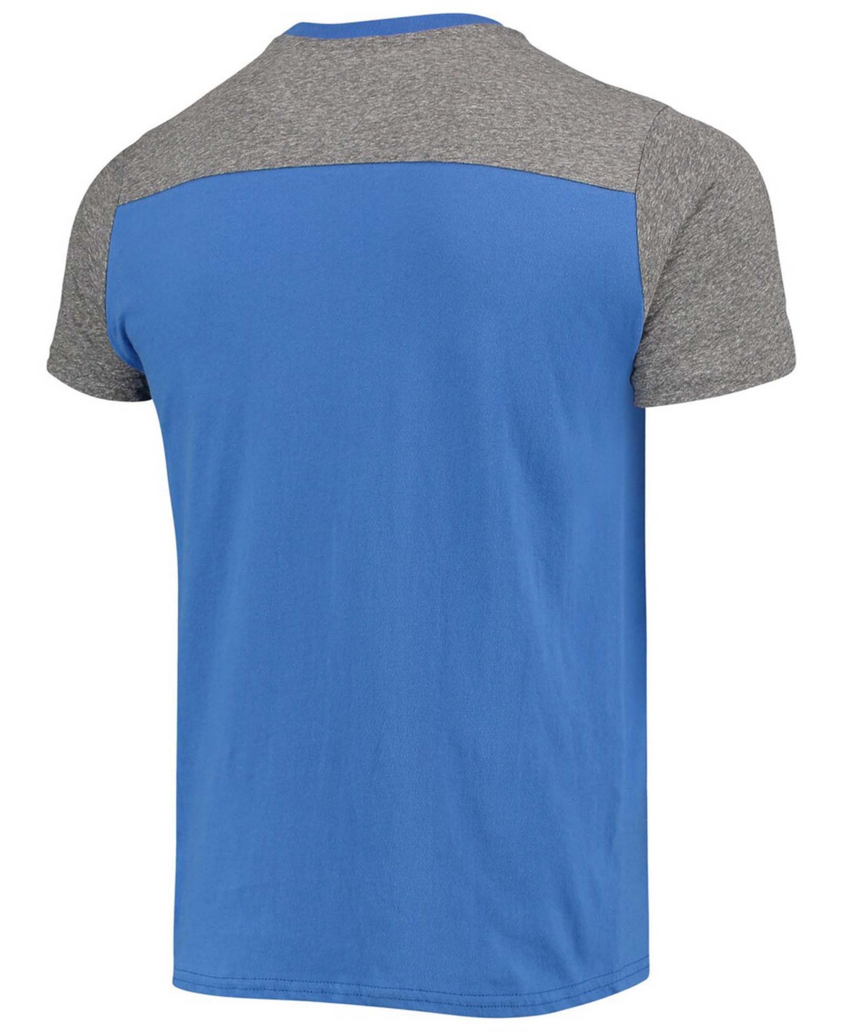 Majestic Men's Royal, Heathered Gray New York Giants Gridiron Classics Field Goal Slub T-shirt In Royal,heathered Gray