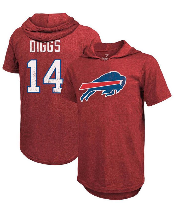 Men's Fanatics Branded Stefon Diggs Heathered Red Buffalo Bills Name &  Number Tri-Blend Hoodie T-Shirt