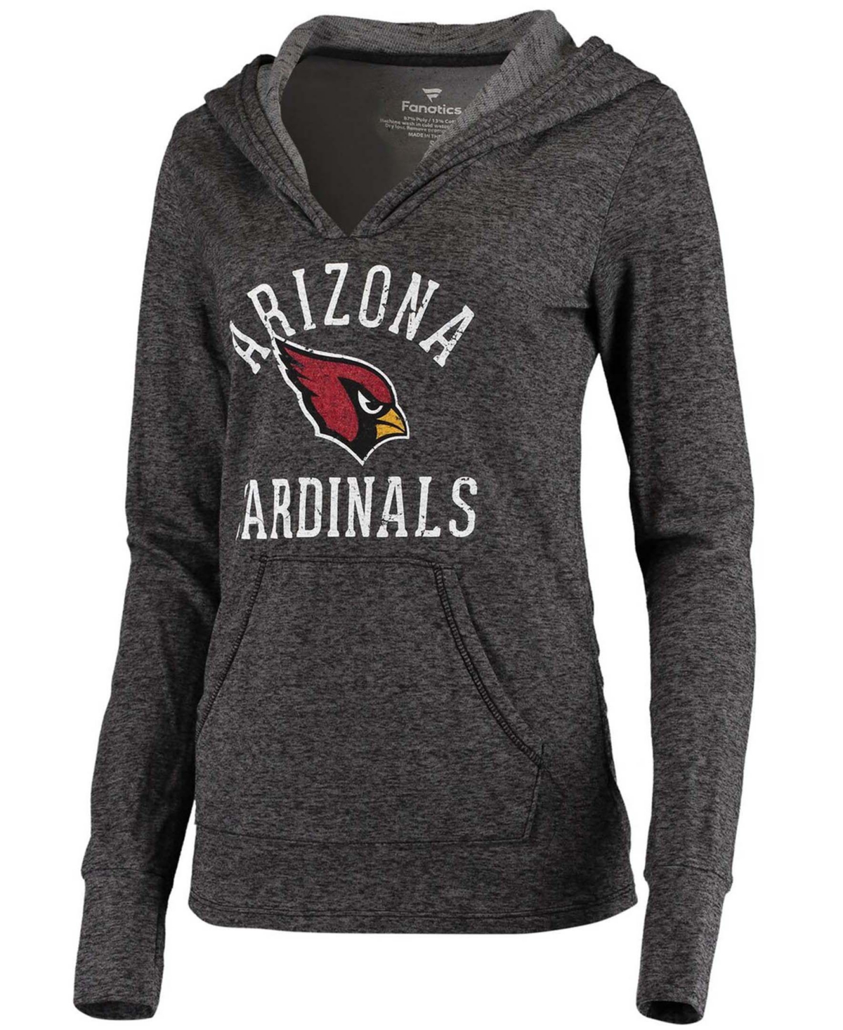 Women'sArizona Cardinals Doubleface Slub Pullover Hoodie - Black