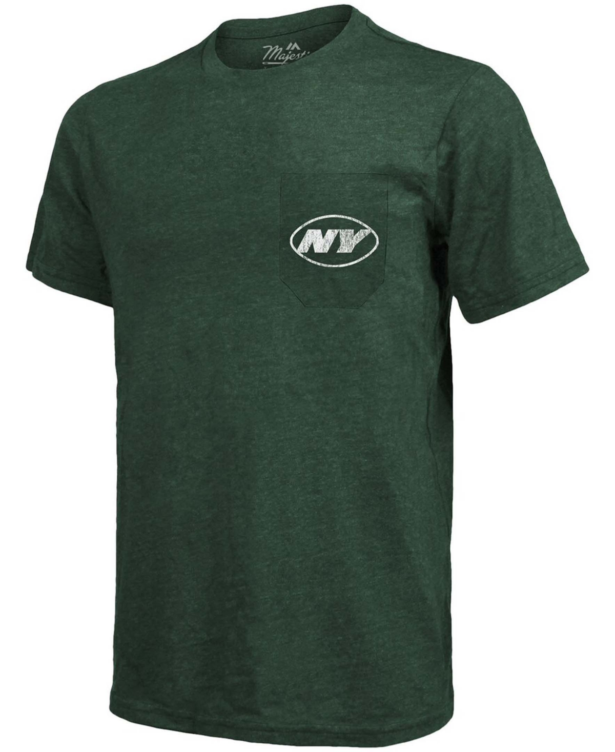 New York Jets Tri-Blend Pocket T-shirt - Heathered- Green