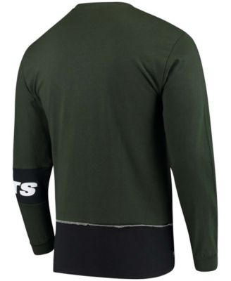 Men's Green, Black New York Jets Angle Long Sleeve T-shirt