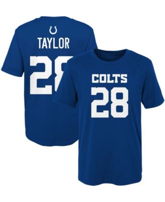 Jonathan Taylor Indianapolis Colts Youth Royal Name & Number Logo Long  Sleeve T-Shirt 