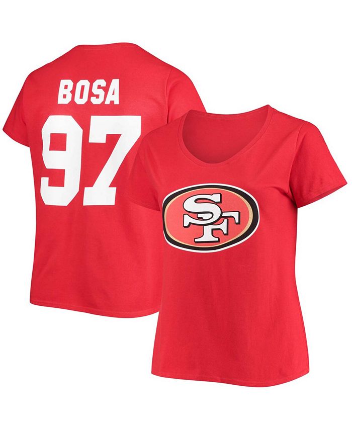 Fanatics Women's Plus Size Nick Bosa Scarlet San Francisco 49Ers Name  Number V-Neck T-shirt - Macy's