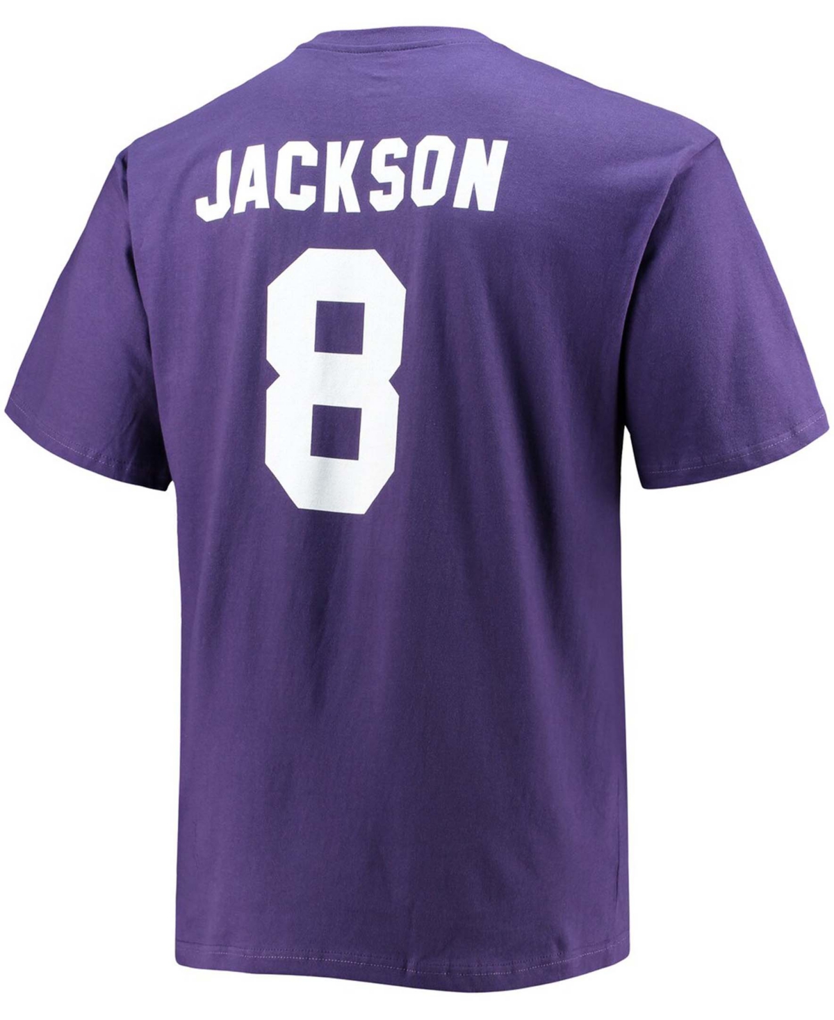 Men's Big and Tall Lamar JacksonBaltimore Ravens Player Name Number T-shirt - Purple