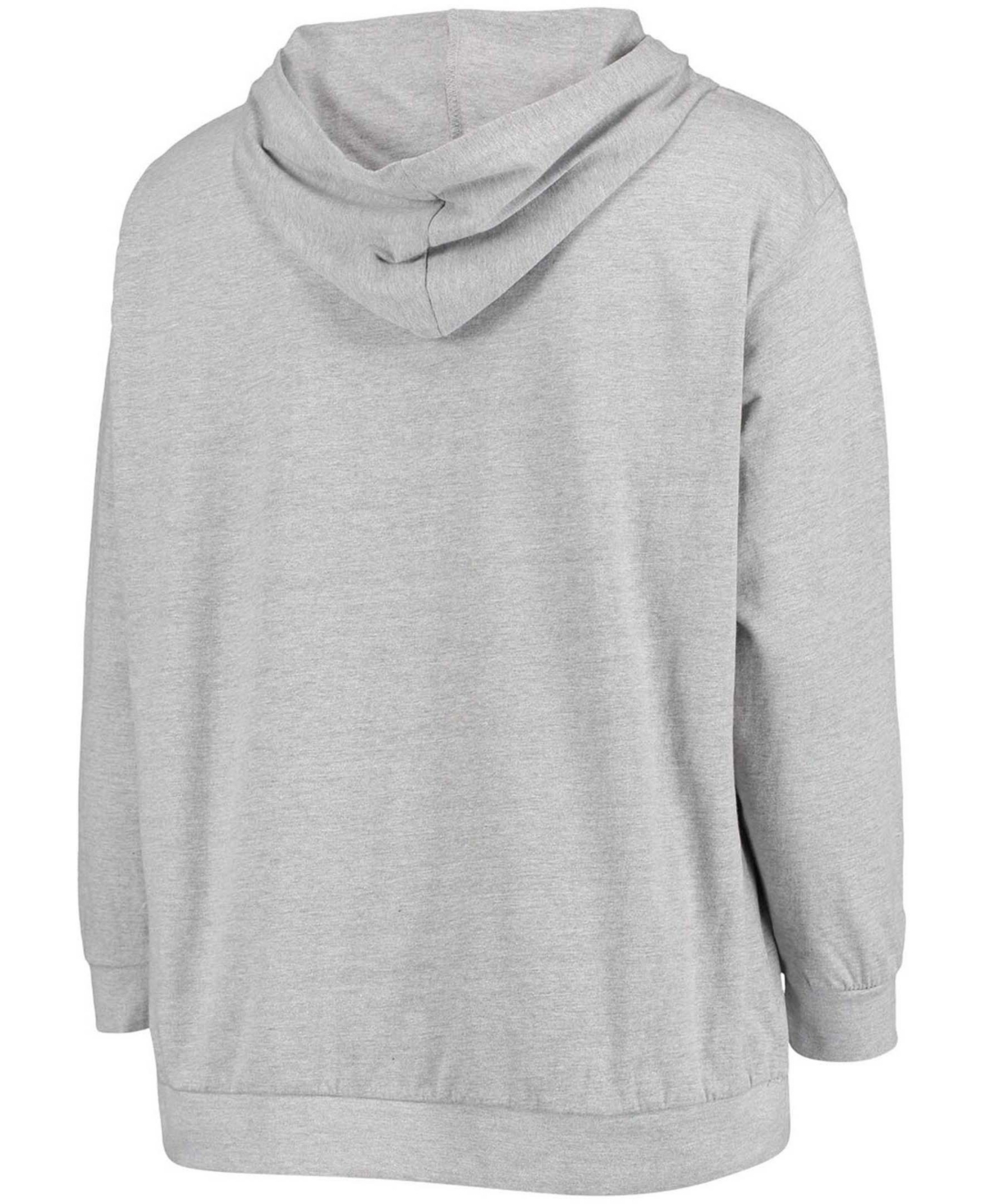 Women's Plus SizeArizona Cardinals Lace-Up Pullover Hoodie - Heathered Gray
