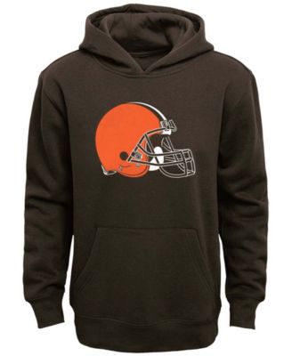 Верхняя одежда Big Boys Brown Толстовка с логотипом команды Cleveland Browns на пуловере с капюшоном 8990₽
