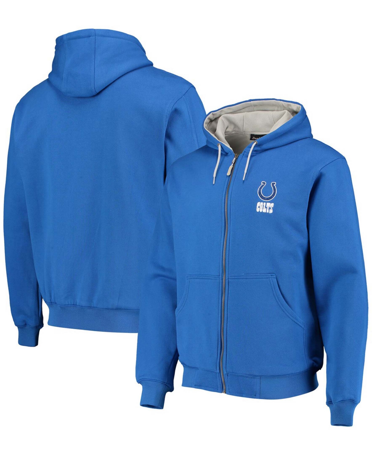 Shop Dunbrooke Men's Royal Indianapolis Colts Craftsman Thermal Lined Full-zip Hoodie In Royal Blue