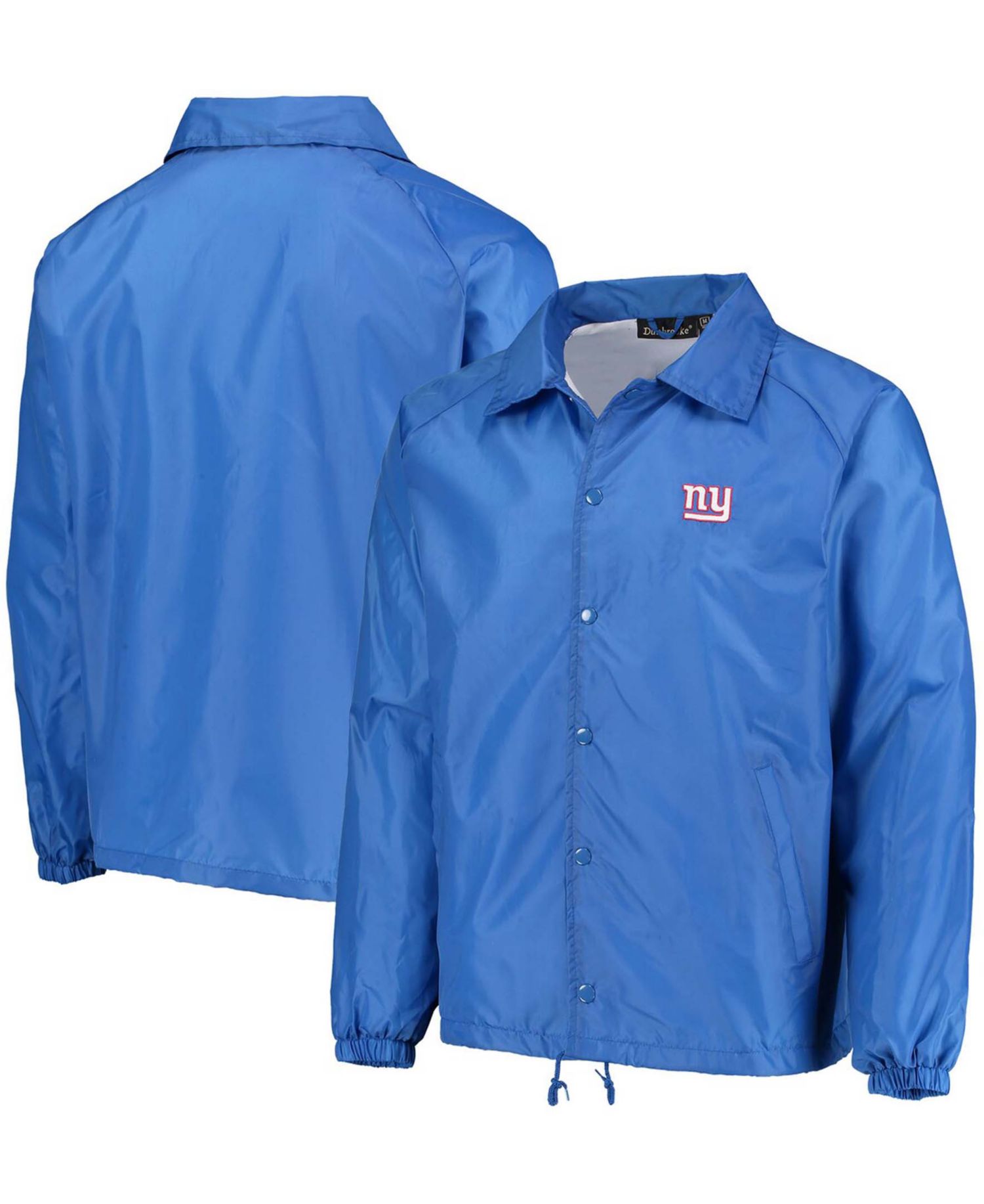 Men's Royal New York Giants Coaches Classic Raglan Full-Snap Windbreaker Jacket