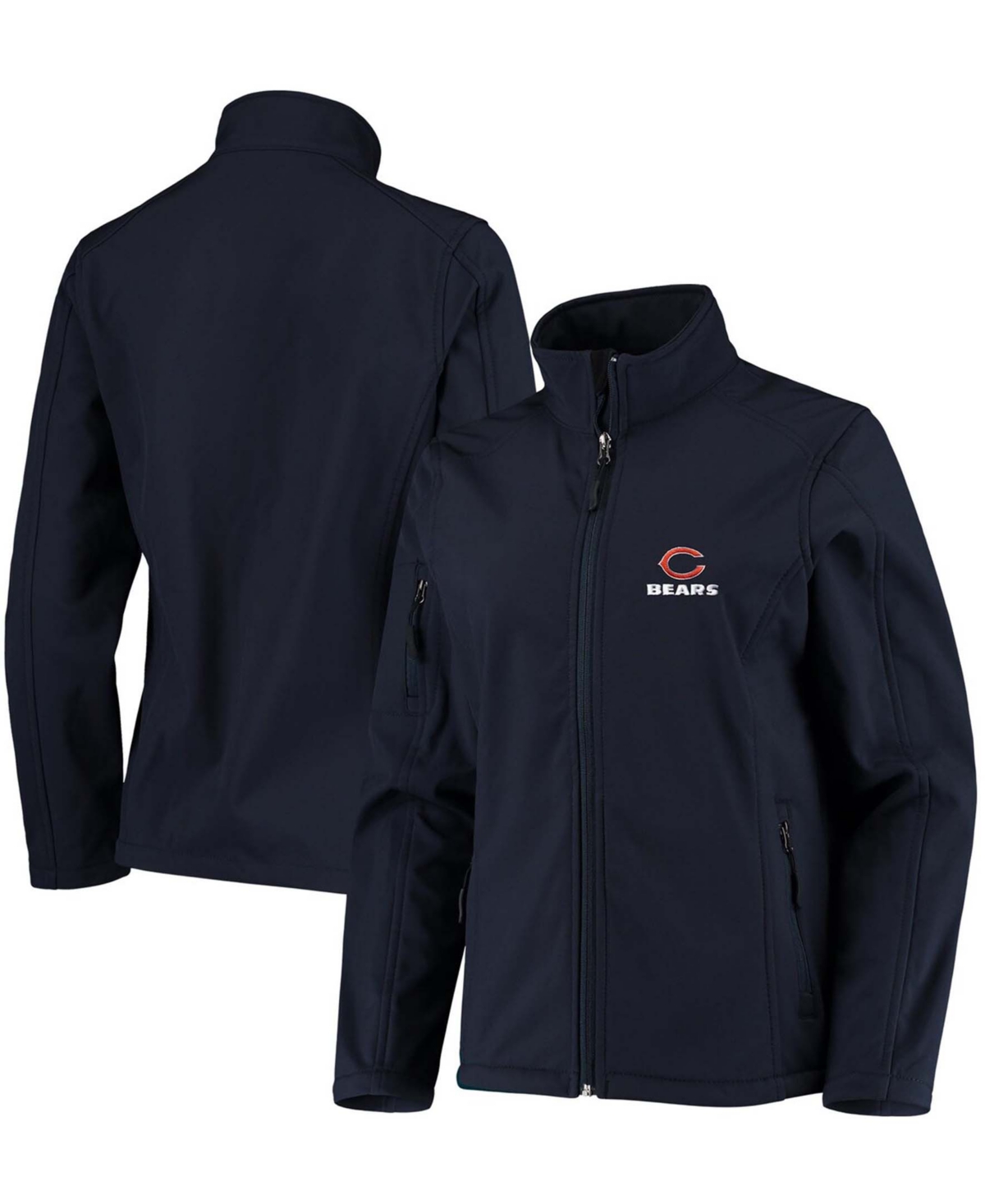 Women's Navy Chicago Bears Full-Zip Sonoma Softshell Jacket - Navy