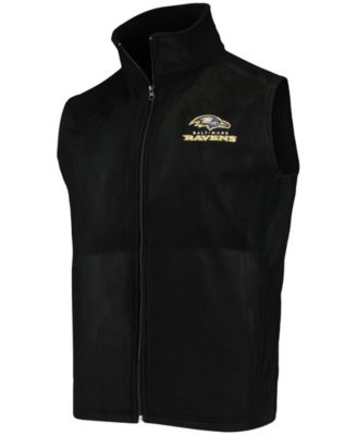 Men's Black Baltimore Ravens Houston Fleece Full-Zip Vest