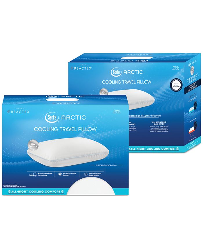 Serta Arctic 10x Cooling Memory Foam Travel Bed Pillow Macy's