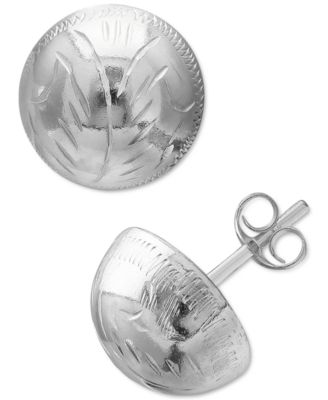 Giani Bernini - Etched Dome Stud Earrings in Sterling Silver