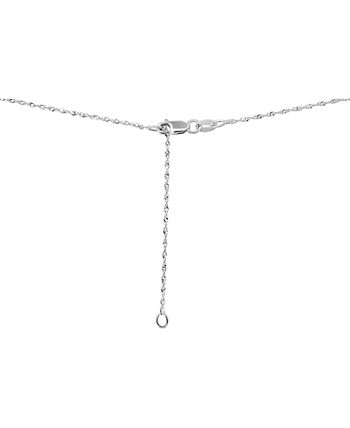 Macy's - Tanzanite (1-1/4 ct. t.w.) & Diamond (1/5 ct. t.w.) Oval Halo Pendant Necklace in 14k White Gold, 16" + 2" extender