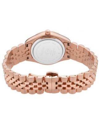 GV2 Women's Naples Rose-Tone Ion Plating Swiss Quartz Bracelet Watch 34 mm