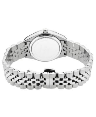 GV2 Women's Naples Silver-Tone Stainless Steel Swiss Quartz Bracelet Watch 34 mm