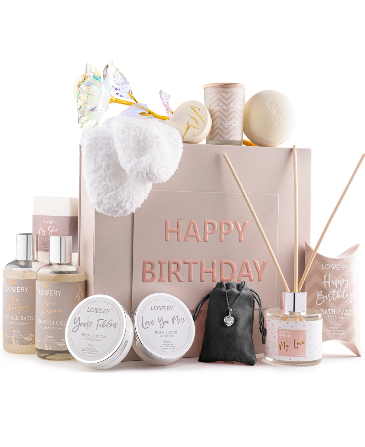 Lovery Birthday Gift Basket, Birthday Spa Gift Box, Body Care Gift Set, 20  Piece & Reviews - Bath & Body - Beauty - Macy's