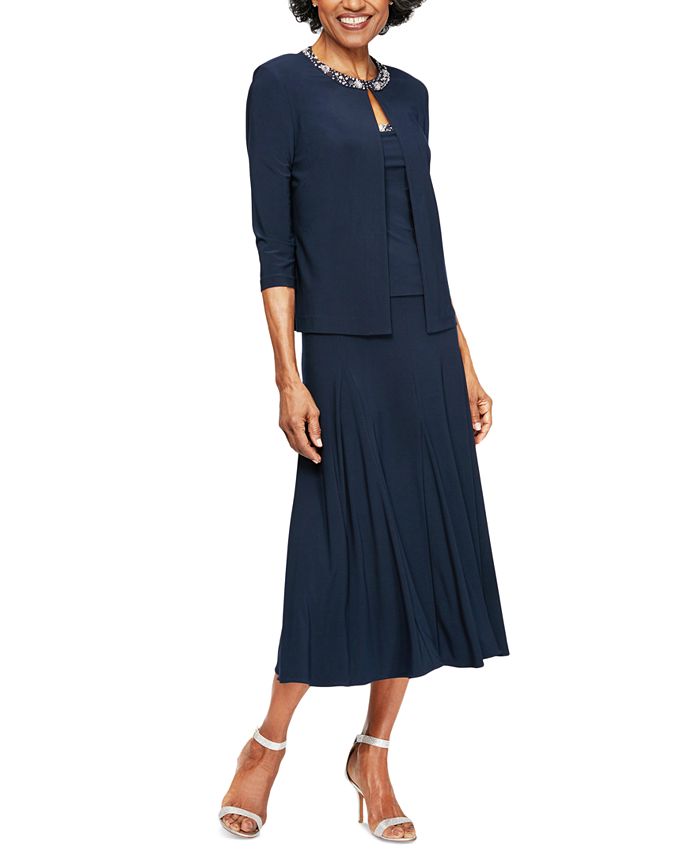 Alex evenings midi dress and jacket cheap