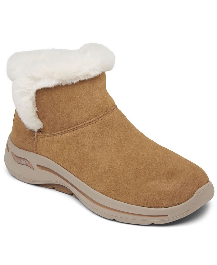 Skechers Go Walk Arch Fit- Cherish Casual Booties from Finish Line - Macy's