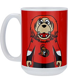 White Ottawa Senators 15 oz Mascot Mug