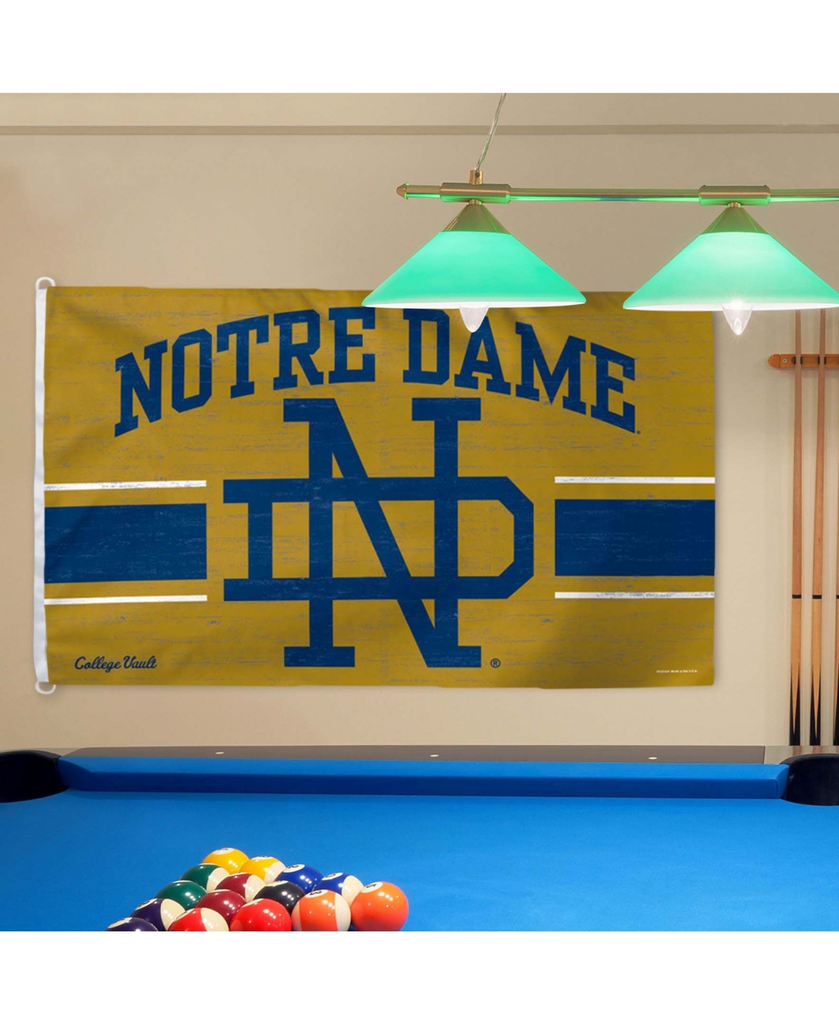Multi Notre Dame Fighting Irish College Vault Gold Logo Deluxe Single-Sided 3' x 5' Flag - Multi