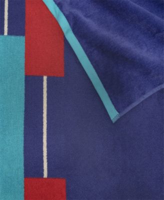 Neon Tiles Oversized Beach Towel