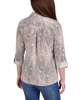 Women's 3/4 Roll Tab Shirt with Pockets