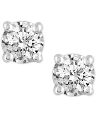 2-Pc. Set Diamond Solitaire Pendant Necklace & Matching Stud Earrings (5/8 ct. t.w.) in 14k Gold