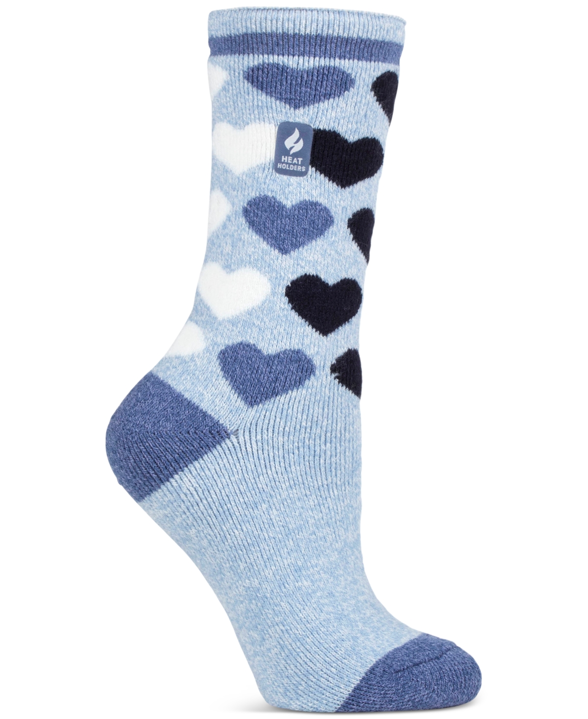 Women's Lite Jennifer Heart Crew Socks - Navy