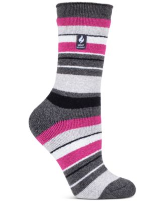 Термодержатели Heat Holders Женские лайт-носки с пионами в полоску Crew Socks 3990₽