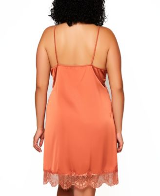 Constance Ultra Soft Plus Size Stretch Satin Cami and Short Lingerie Set