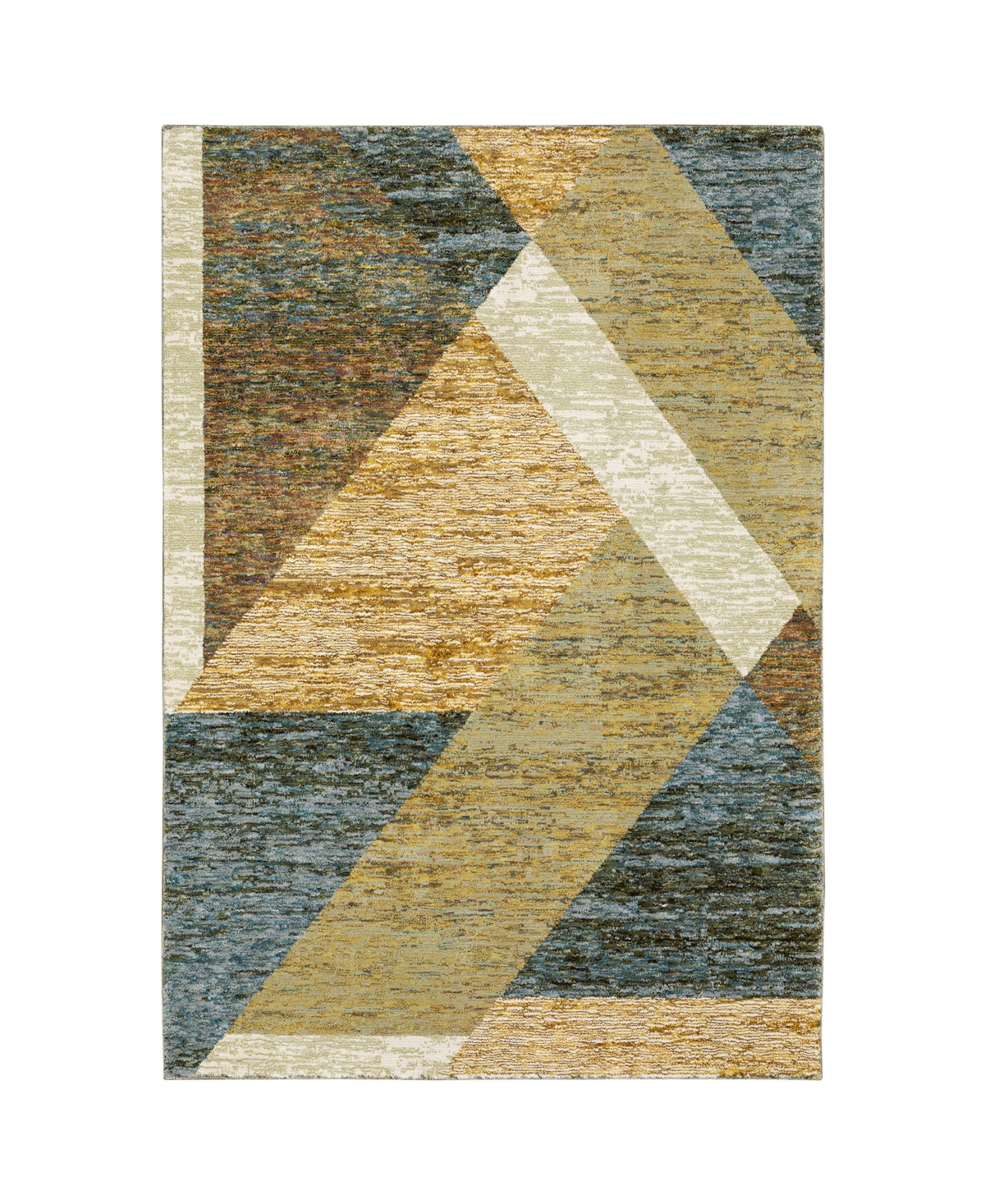 Jhb Design Deco PZZ09 8'6in x 11'7in Area Rug - Gold-Tone