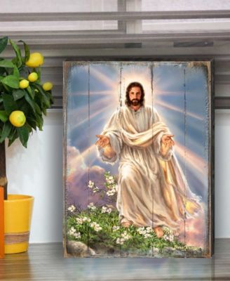 Jesus Resurrection Wooden Wall or Freestanding Decor, 8" x 6"