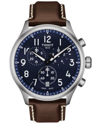 Tissot Men's Swiss Chronograph XL Vintage Brown Leather Strap
