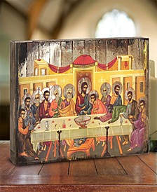 The Last Supper Icon Gold-Tone Plated Wooden Block, 8" x 6"
