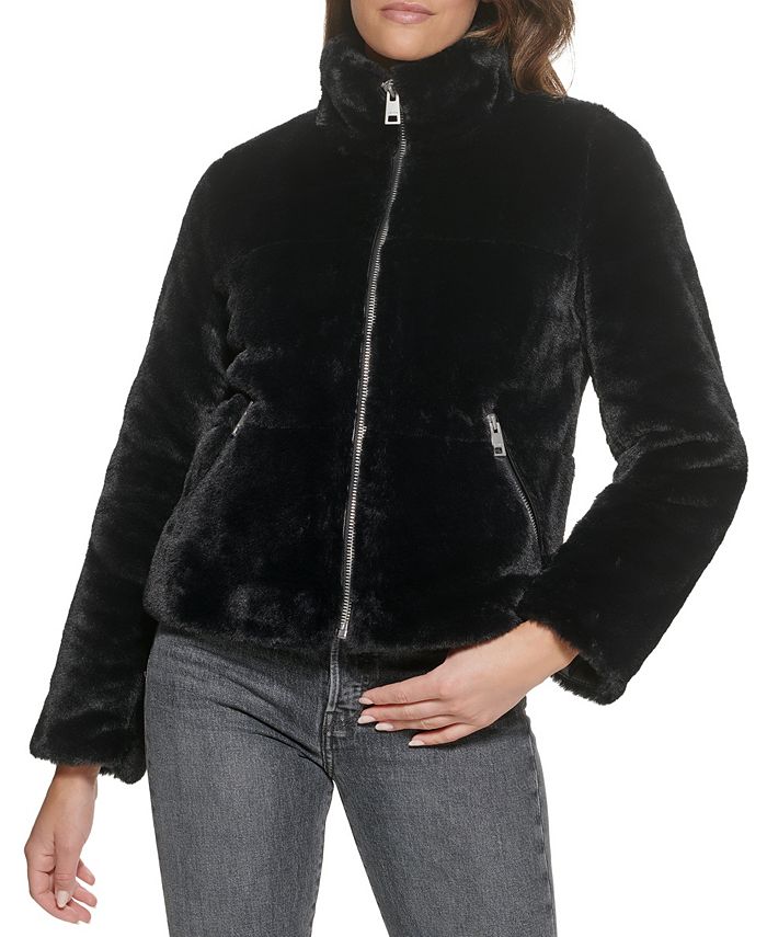 Levi s All Over Faux Fur Puffer Coat Macy s