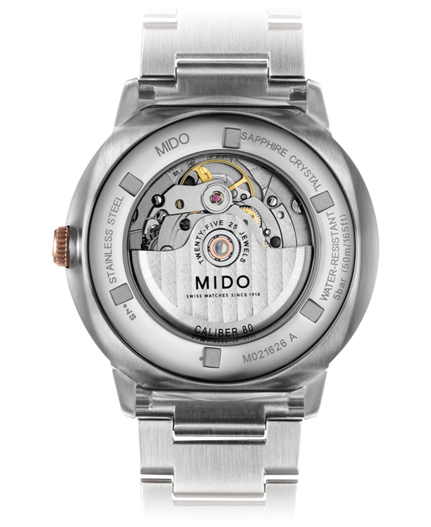 Мужские часы Mido Swiss Automatic Commander Big Date Two Tone Stainless Steel Bracelet Watch 42mm — фото 2