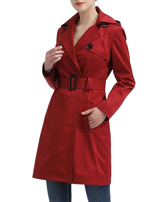 kimi + kai Women's Angie Water Resistant Hooded Trench Coat - Macy's