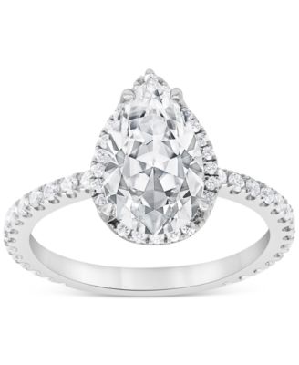 Certified Lab Grown Diamond Pear-Cut Halo Engagement Ring (2-1/2 ct. t.w.) in 14k Gold