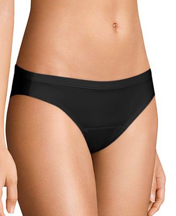 Hanes Women's Fresh & Dry Light Period Underwear Bikini 3-Pack Underwear  LL42BL - Macy's