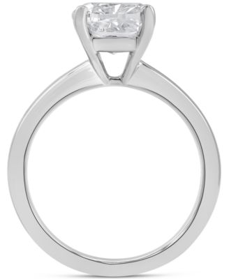 Certified Lab Grown Cushion-Cut Diamond Solitaire Engagement Ring (3 ct. t.w.) in 14k Gold