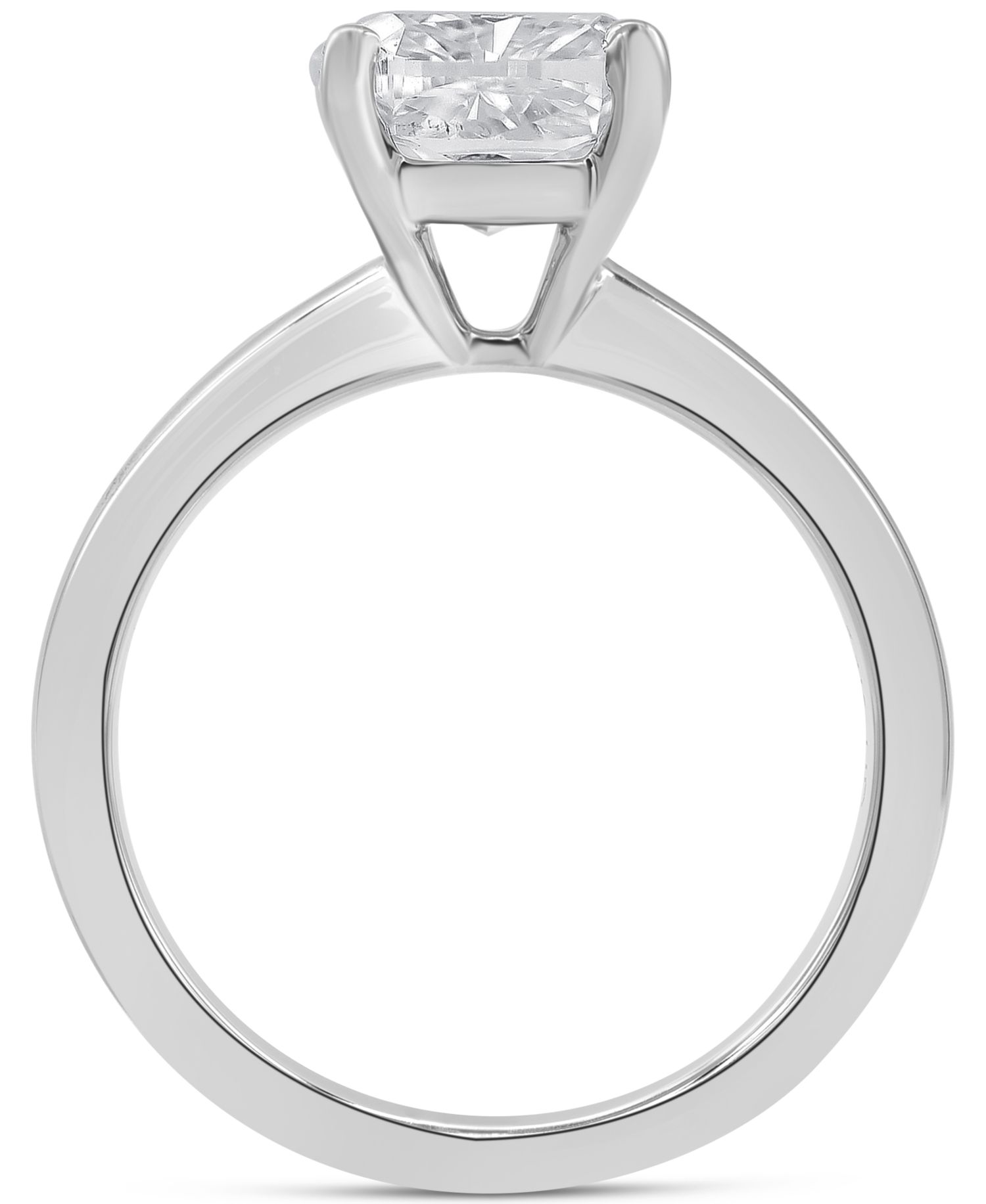 Certified Lab Grown Cushion-Cut Diamond Solitaire Engagement Ring (3 ct. t.w.) in 14k Gold