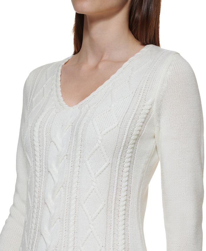 Calvin Klein Womens V-Neck Maxi Ribbed Knit Sweaterdress BHFO 6108