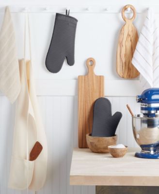 Ribbed Soft Silicone Oven Mitt Set, 2 Piece