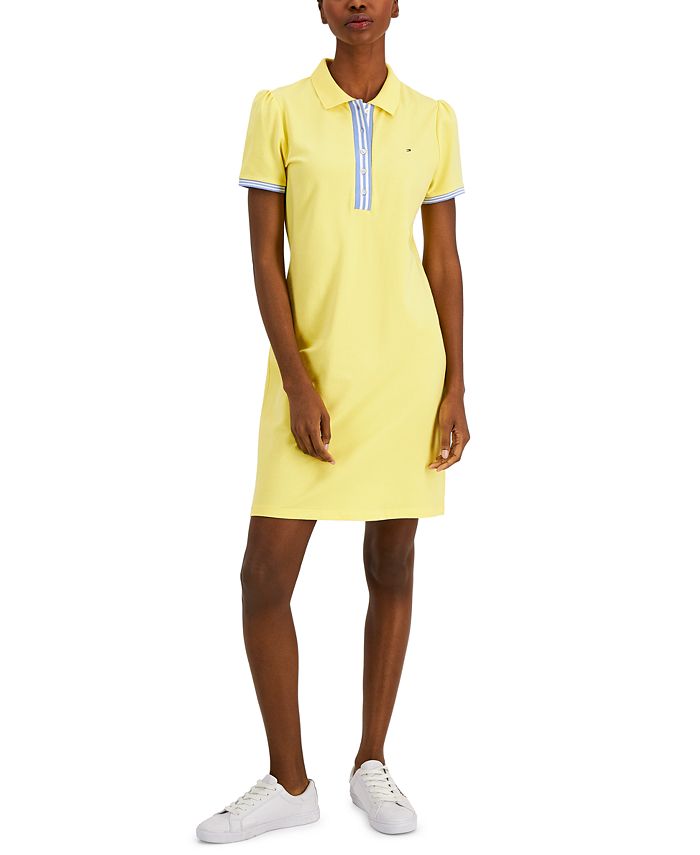 Tommy Hilfiger Puff-Sleeve Polo Dress - Macy's