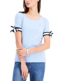 Cotton Tie-Sleeve Top