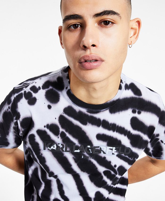 Karl Lagerfeld Paris Men's Tie Dye Embossed Logo T-Shirt - Macy's