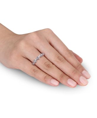 Lab-Grown Moissanite Twist Band (1/4 ct. t.w.) in Sterling Silver