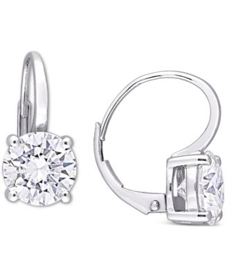 leverback moissanite earrings